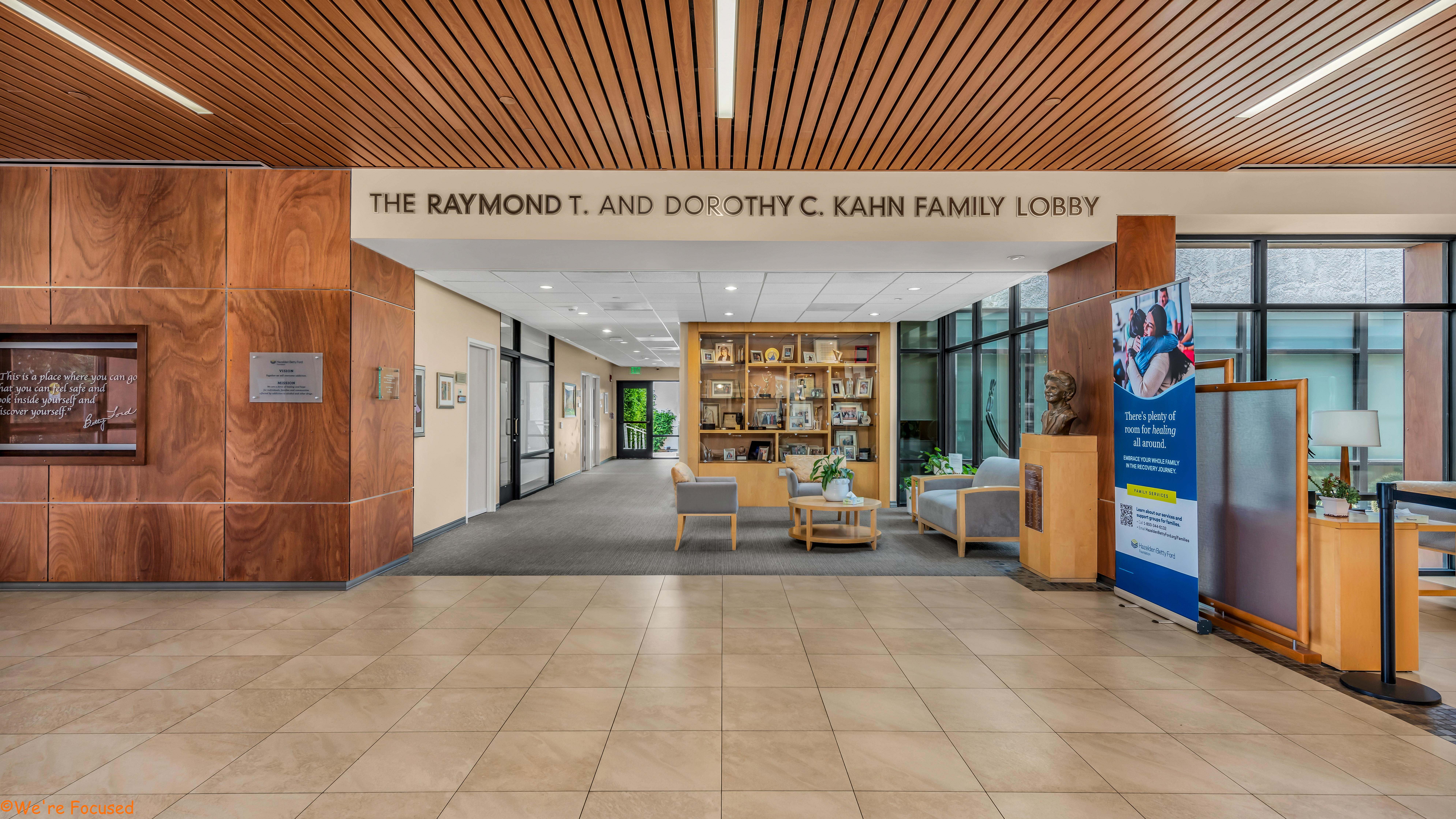 Inside Raymond and Dorothy C. Kahn Family Lobby
